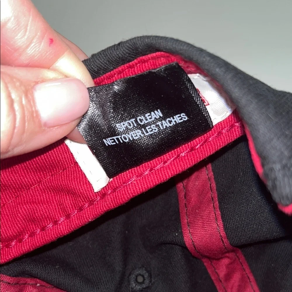 True Religion Black Hat with Blue and Red Details